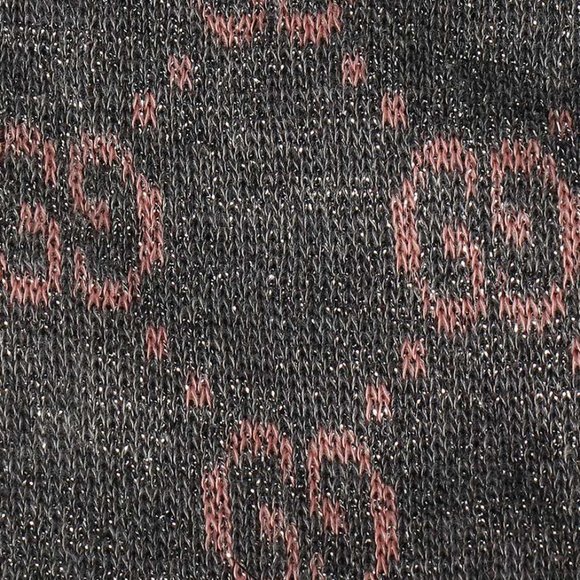 Gucci GG Socks in Silver with Pink Lamé GG - Picture 4 of 6